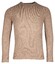 Thomas Maine Superfine Lamsbswool Crew Neck Single Knit Vintage Trui Licht Camel