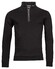 Thomas Maine Sweatshirt Zip Doubleface Interlock Pullover Black