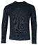 Thomas Maine Turtle Two Color Brioche Rib Knit Trui Jeans Blue Melange