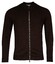 Thomas Maine Uni Color Cardigan Zip Half Milano Knit Cardigan Brown