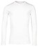 Thomas Maine Uni Color Crew Neck Liquid Cotton Long Sleeve T-Shirt White