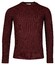 Thomas Maine Uni Color Crew Neck Texture Knit Pullover Bordeaux