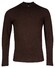 Thomas Maine Uni Color Half Zip Single Knit Pullover Brown