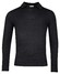 Thomas Maine Uni Color Wool Cashmere Blend Polo Collar Round Knit Pullover Navy