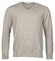 Thomas Maine V-Neck Merino Linen Single Knitted Pullover Beige