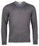 Thomas Maine V-Neck Merino Uni Color Pullover Dark Gray