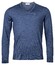 Thomas Maine V-Neck Merino Uni Color Pullover Mid Blue