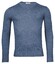 Thomas Maine V-Neck Single Knit Merino Wool Pullover Denim Blue