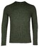 Thomas Maine Wool Cashmere Crew Neck Cable Whole Garment Knit Pullover Greengrey