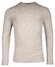 Thomas Maine Wool Cashmere Crew Neck Cable Whole Garment Knit Pullover Greybeige