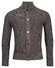 Thomas Maine Zip Buttons Half Cardigan Rib Knit Cardigan Greygreen