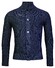 Thomas Maine Zip Buttons Half Cardigan Rib Knit Cardigan Indigo